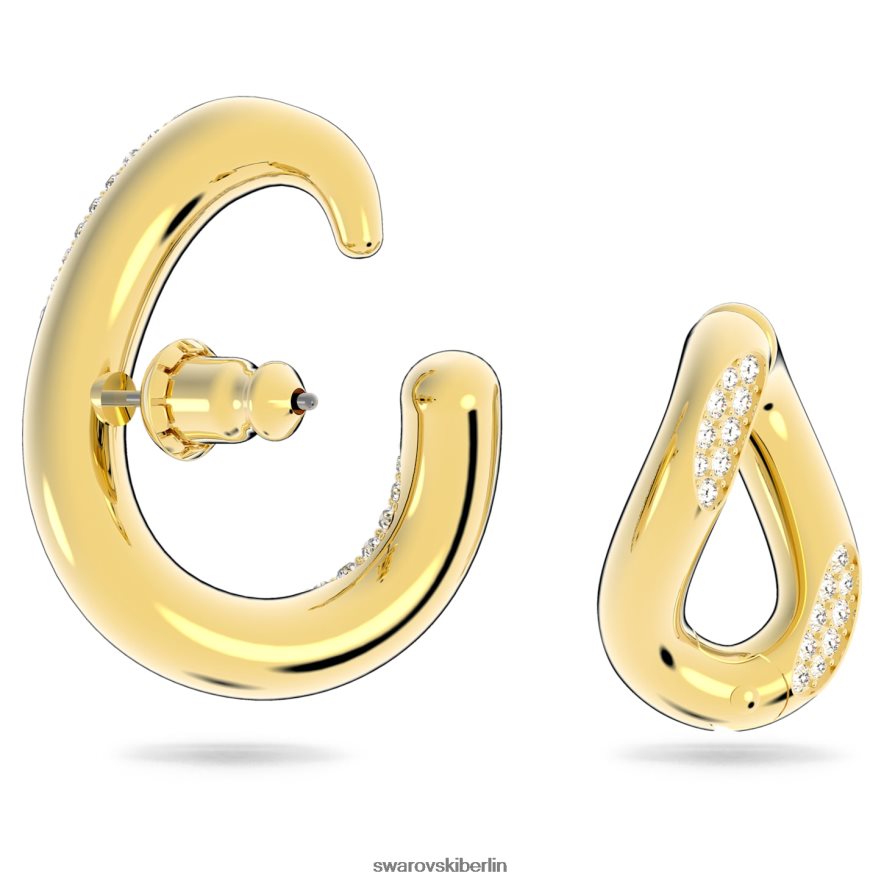 Swarovski Dextera-Ohrmanschette asymmetrisches Design, weiß, vergoldet Schmuck HLT448372