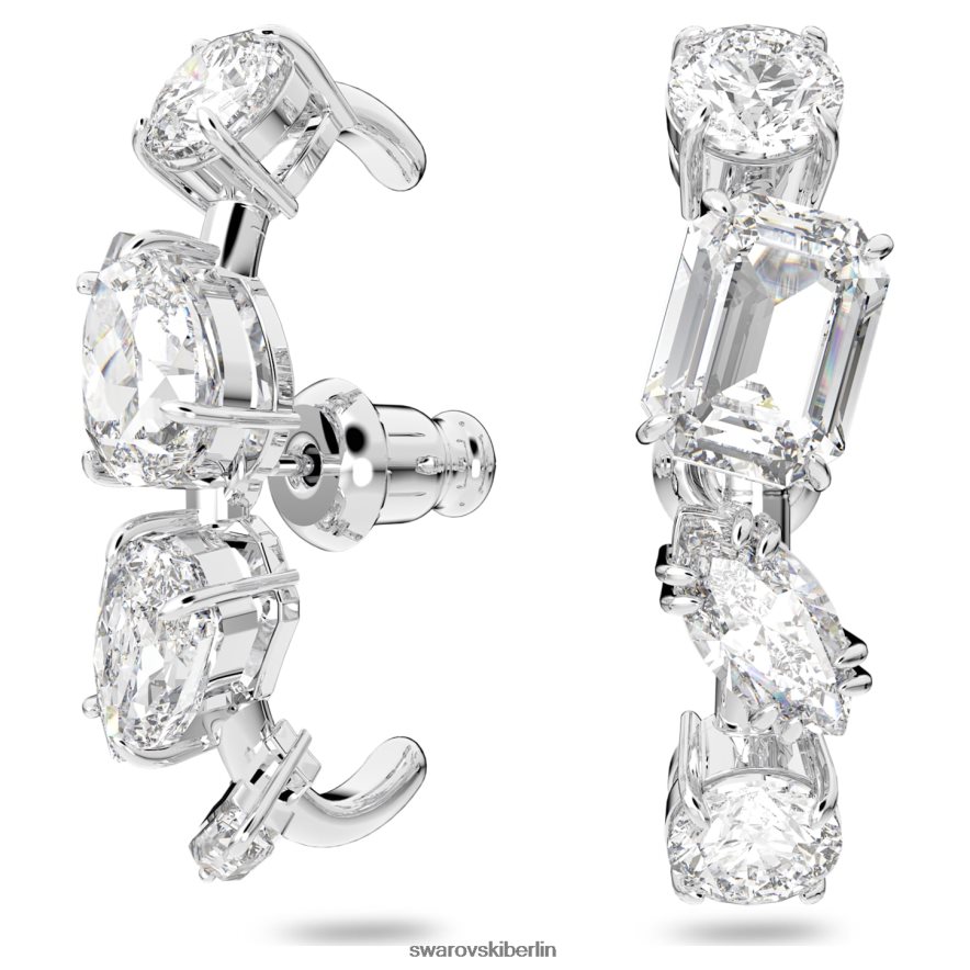 Swarovski Gema-Ohrmanschetten Mischschliffe, weiß, rhodiniert Schmuck HLT448962