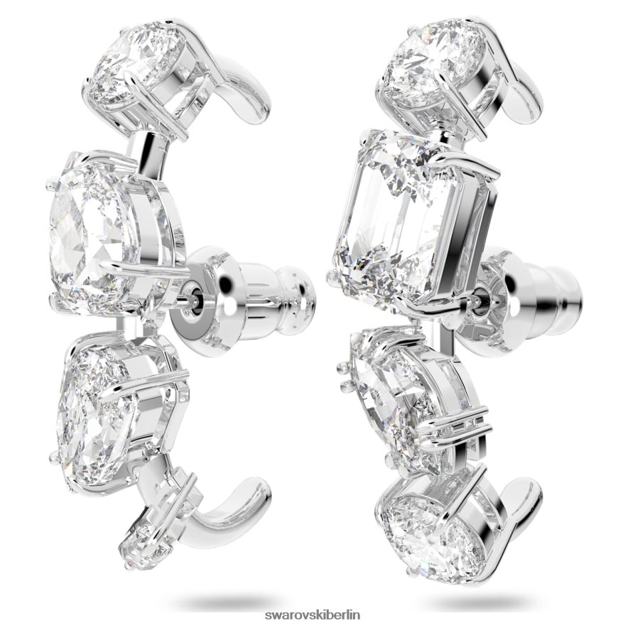 Swarovski Gema-Ohrmanschetten Mischschliffe, weiß, rhodiniert Schmuck HLT448962