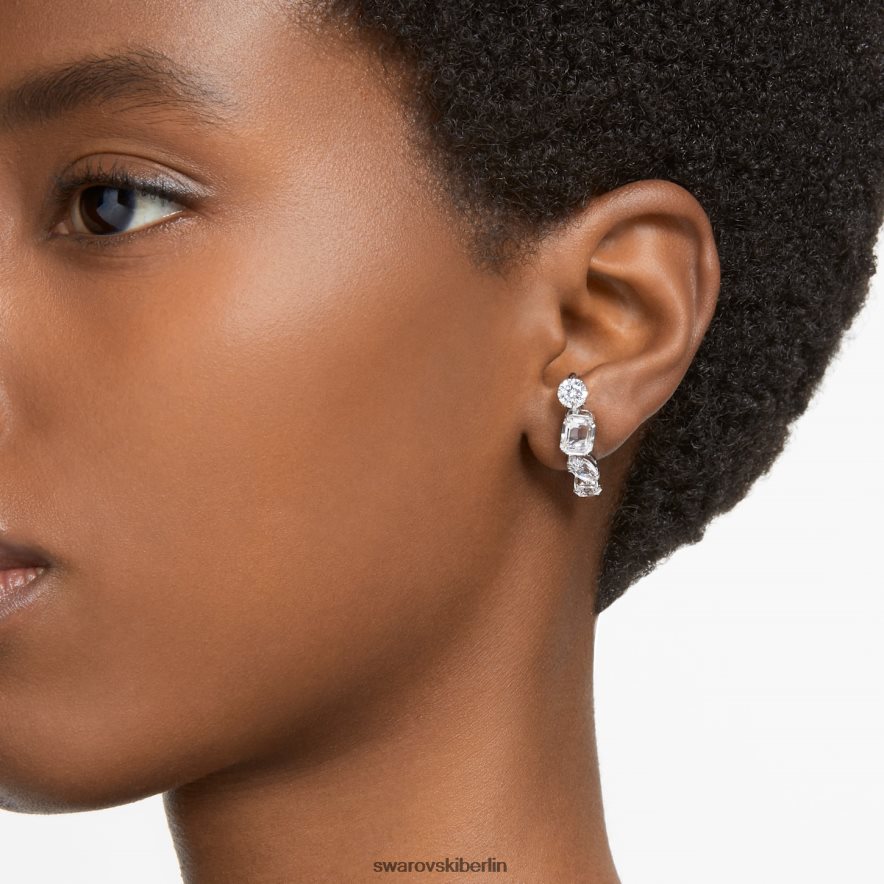 Swarovski Gema-Ohrmanschetten Mischschliffe, weiß, rhodiniert Schmuck HLT448962