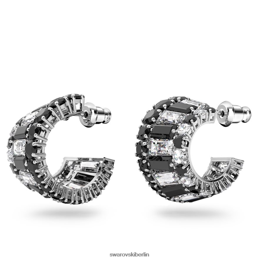 Swarovski Hyperbel-Ohrmanschetten Mischschliffe, schwarz, rhodiniert Schmuck HLT448966