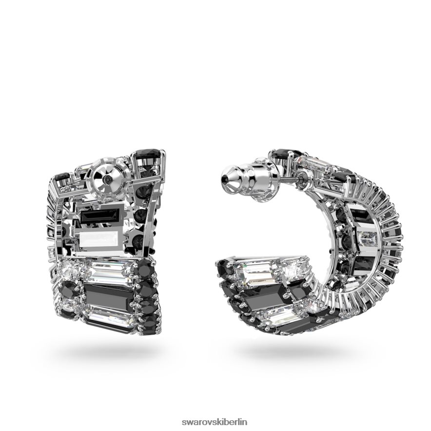 Swarovski Hyperbel-Ohrmanschetten Mischschliffe, schwarz, rhodiniert Schmuck HLT448966