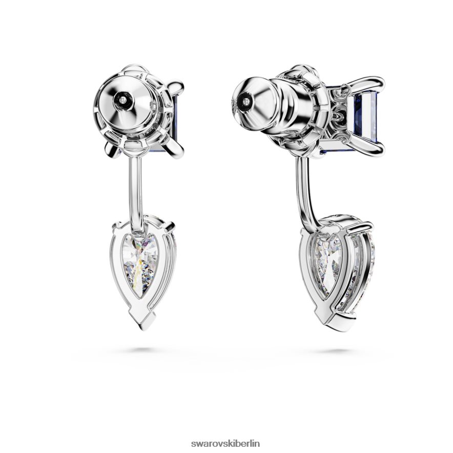 Swarovski Mesmera-Ohrringjacken Mischschliffe, abnehmbar, blau, rhodiniert Schmuck HLT448969