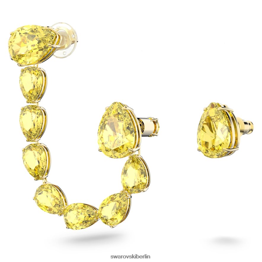 Swarovski Millenia-Ohrmanschette asymmetrisches Design, Birnenschliff, gelb, vergoldet Schmuck HLT448967