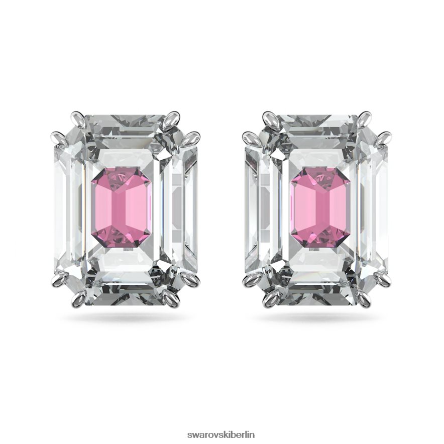 Swarovski Chroma-Ohrstecker Achteckschliff, rosa, rhodiniert Schmuck HLT448743