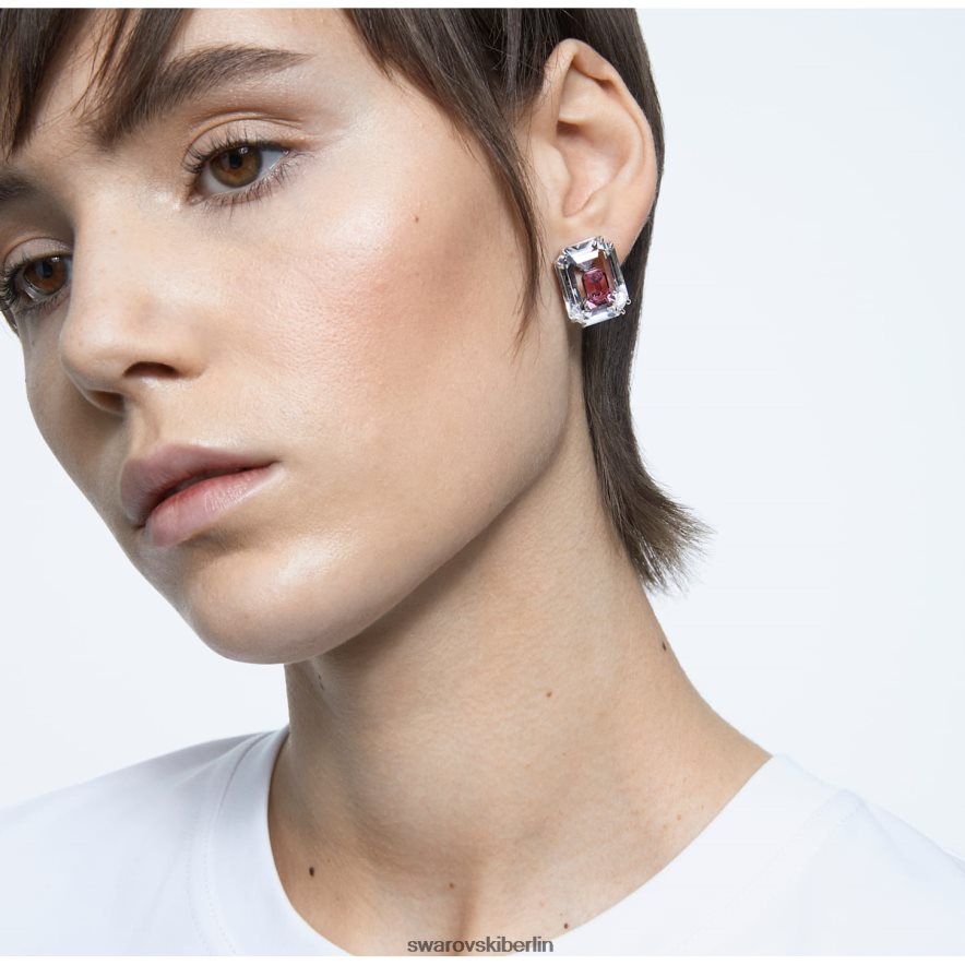 Swarovski Chroma-Ohrstecker Achteckschliff, rosa, rhodiniert Schmuck HLT448743