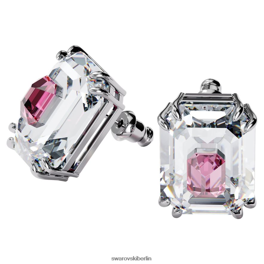 Swarovski Chroma-Ohrstecker Achteckschliff, rosa, rhodiniert Schmuck HLT448743