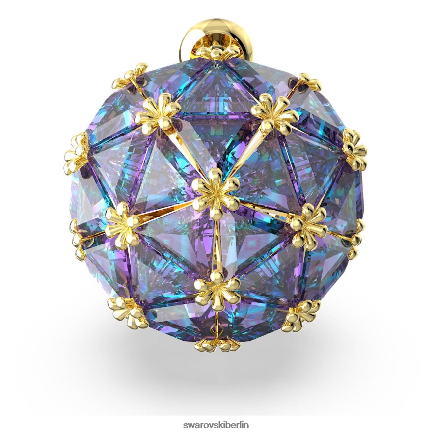 Swarovski Curiosa-Ohrstecker einzeln, Dreiecksschliff, blau, vergoldet Schmuck HLT448974