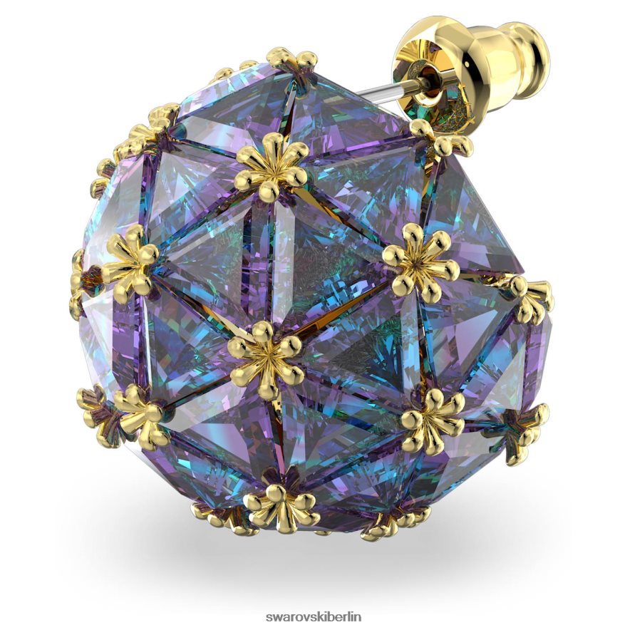 Swarovski Curiosa-Ohrstecker einzeln, Dreiecksschliff, blau, vergoldet Schmuck HLT448974