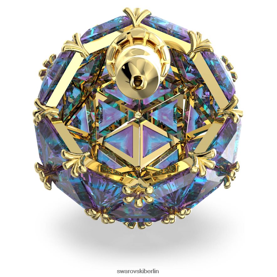 Swarovski Curiosa-Ohrstecker einzeln, Dreiecksschliff, blau, vergoldet Schmuck HLT448974