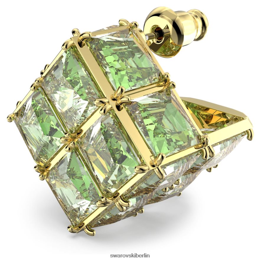 Swarovski Curiosa-Ohrstecker einzeln, quadratisch geschliffen, grün, vergoldet Schmuck HLT448976