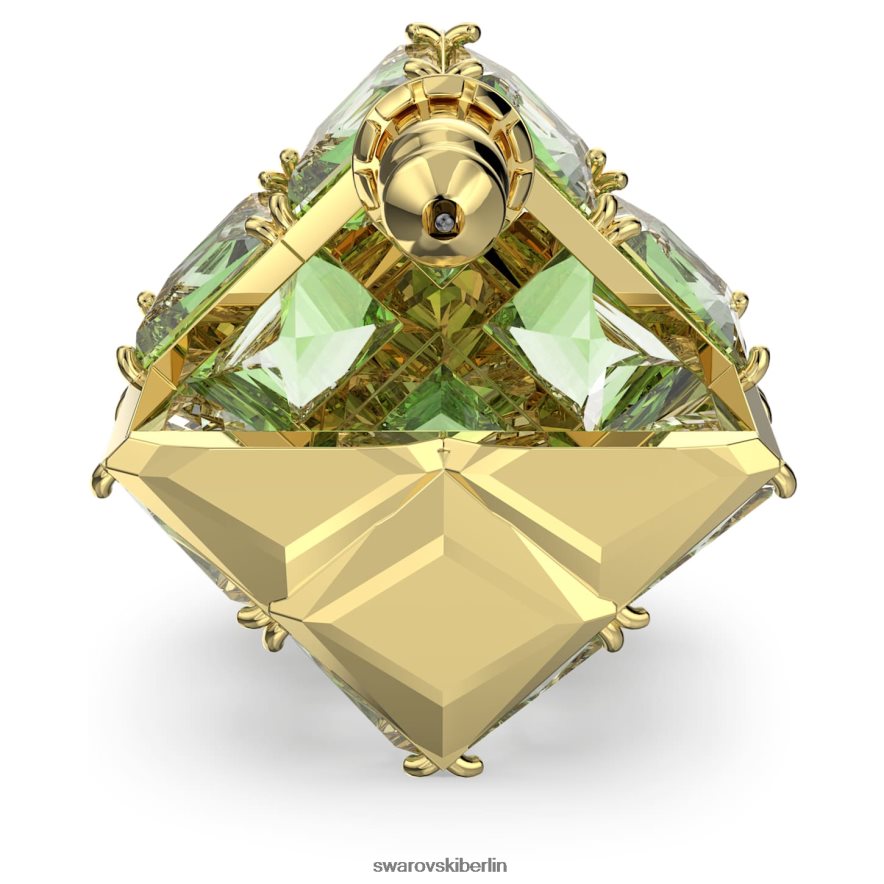 Swarovski Curiosa-Ohrstecker einzeln, quadratisch geschliffen, grün, vergoldet Schmuck HLT448976