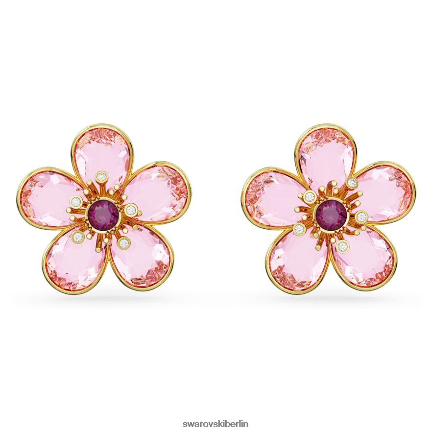 Swarovski Florere-Ohrstecker Blume, rosa, vergoldet Schmuck HLT448655