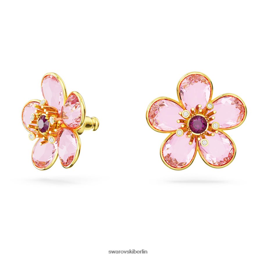 Swarovski Florere-Ohrstecker Blume, rosa, vergoldet Schmuck HLT448655