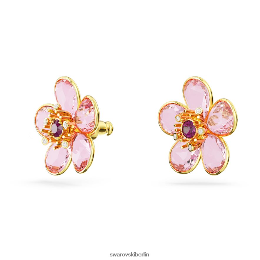 Swarovski Florere-Ohrstecker Blume, rosa, vergoldet Schmuck HLT448655