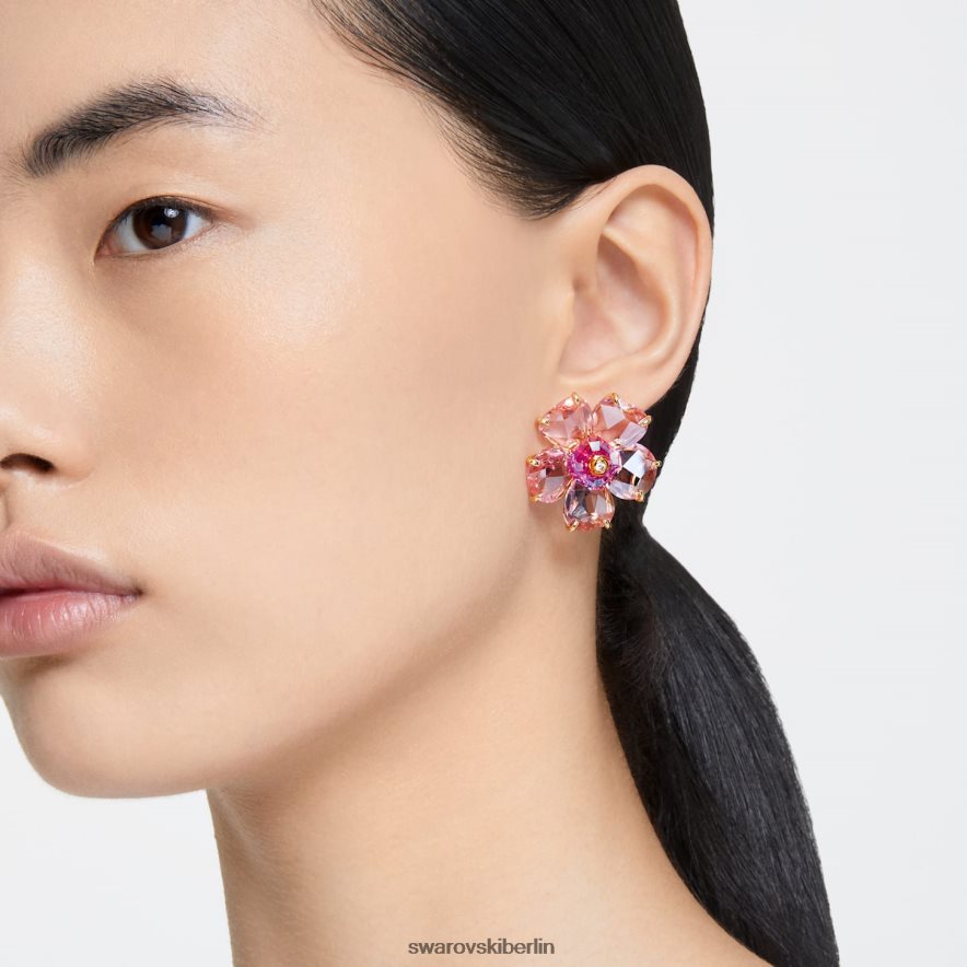 Swarovski Florere-Ohrstecker Blume, rosa, vergoldet Schmuck HLT448751