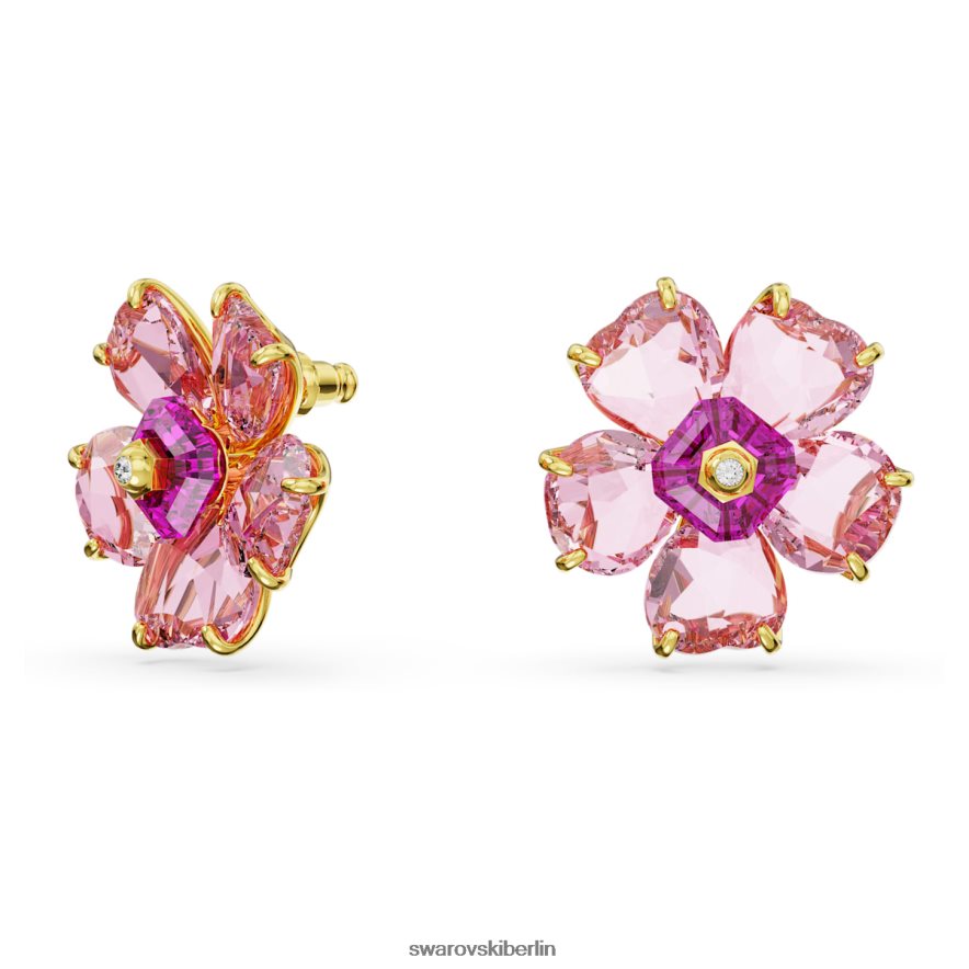 Swarovski Florere-Ohrstecker Blume, rosa, vergoldet Schmuck HLT448751