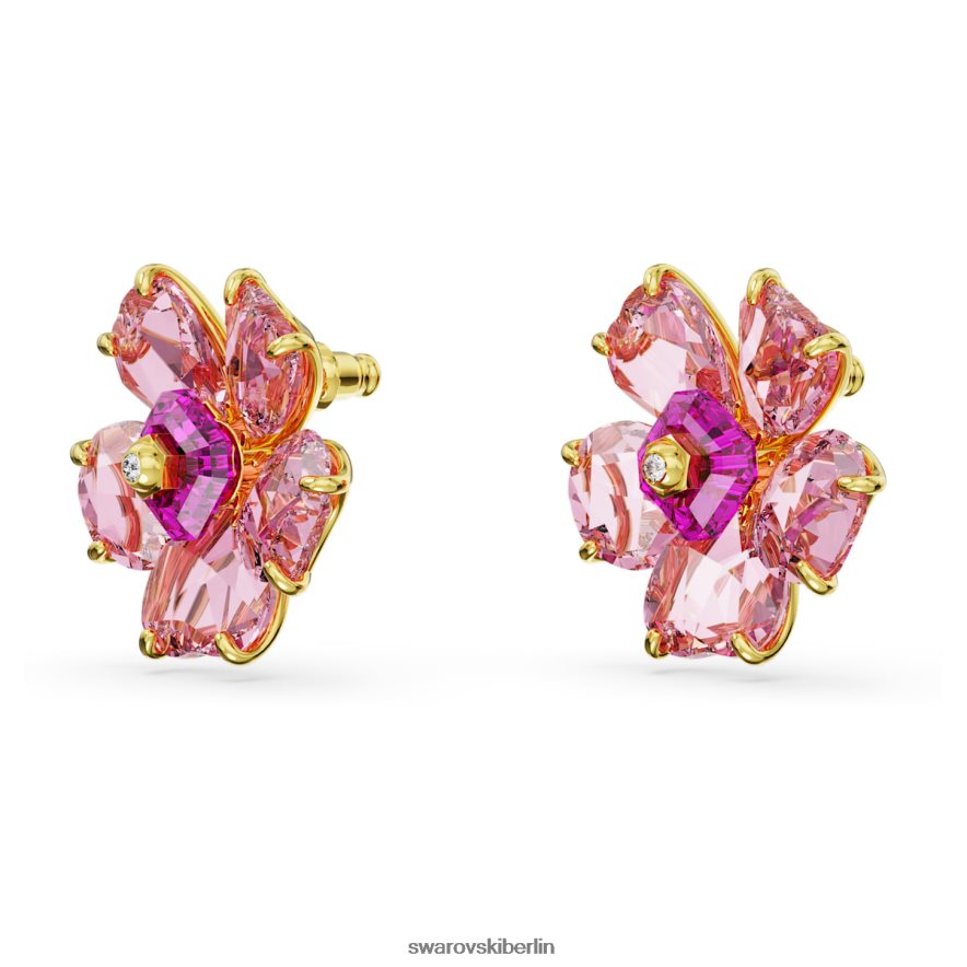 Swarovski Florere-Ohrstecker Blume, rosa, vergoldet Schmuck HLT448751
