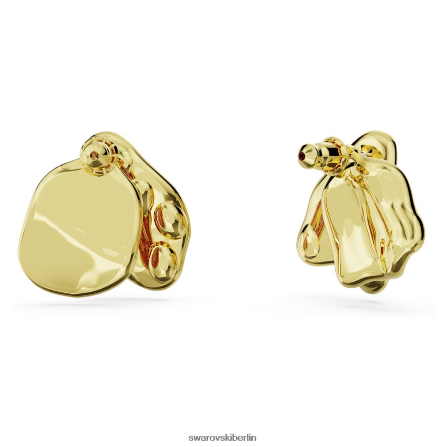 Swarovski Florere-Ohrstecker asymmetrisches Design, Blume, rosa, vergoldet Schmuck HLT448668