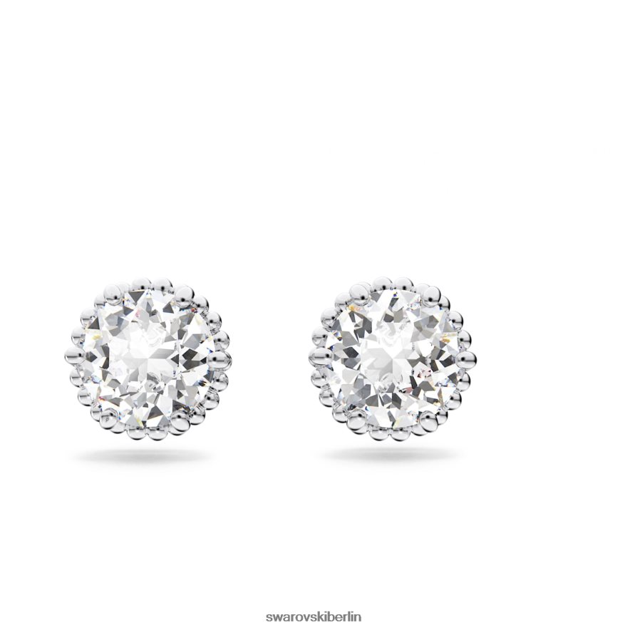 Swarovski Geburtsstein-Ohrstecker im Rundschliff April, weiß, rhodiniert Schmuck HLT448661