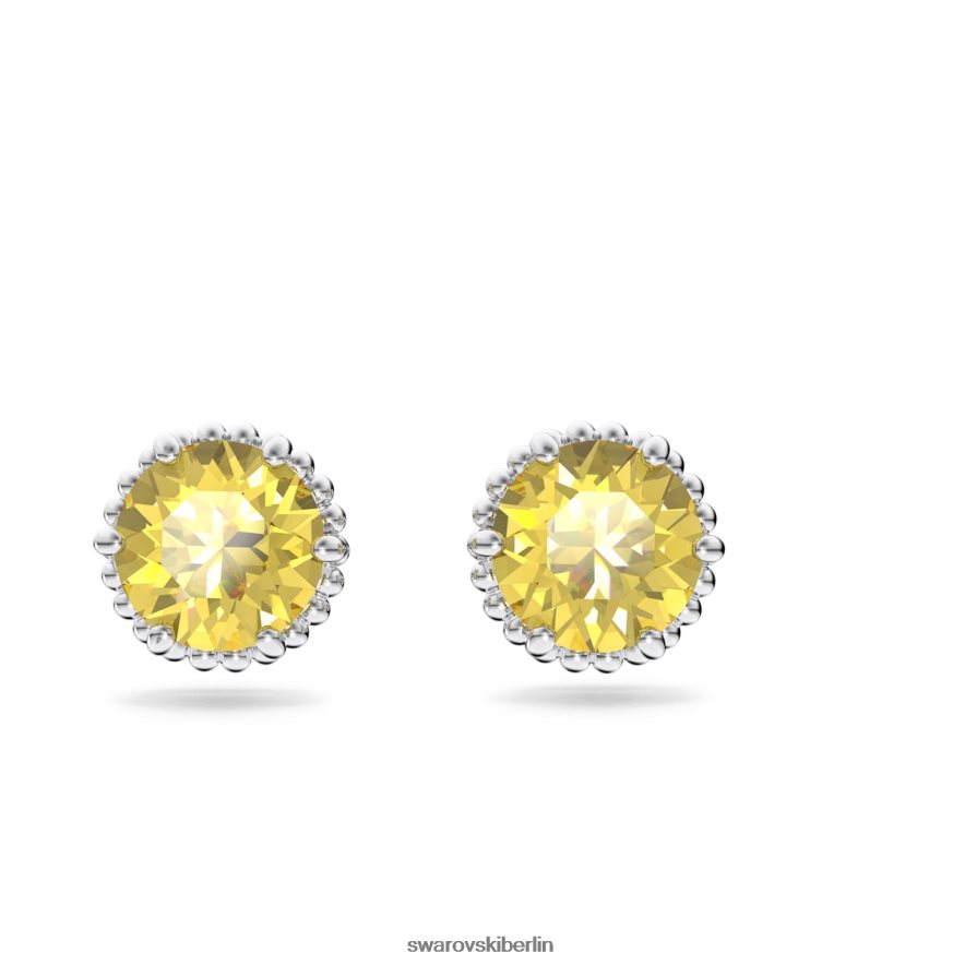 Swarovski Geburtsstein-Ohrstecker im Rundschliff November, gelb, rhodiniert Schmuck HLT448694