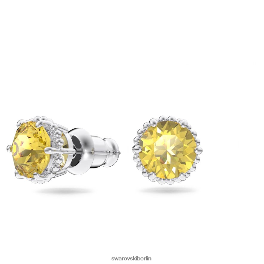 Swarovski Geburtsstein-Ohrstecker im Rundschliff November, gelb, rhodiniert Schmuck HLT448694