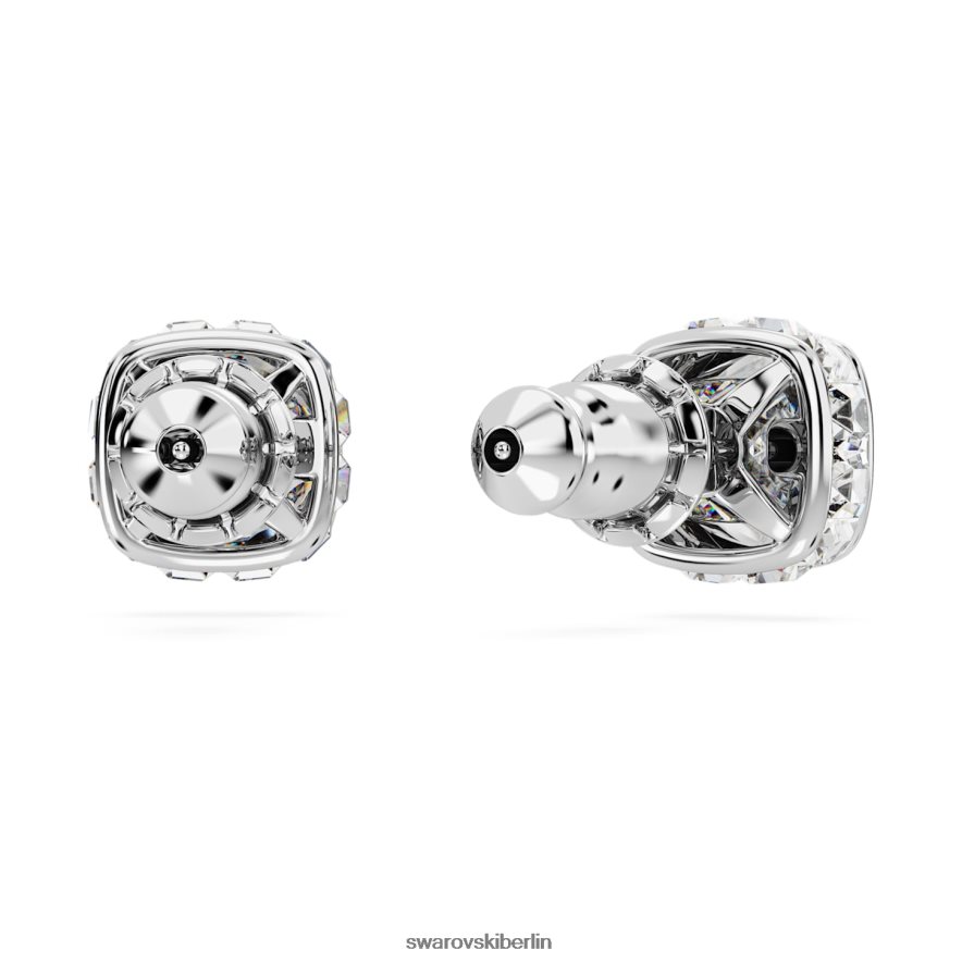 Swarovski Geburtsstein-Ohrstecker im quadratischen Schliff April, weiß, rhodiniert Schmuck HLT448728