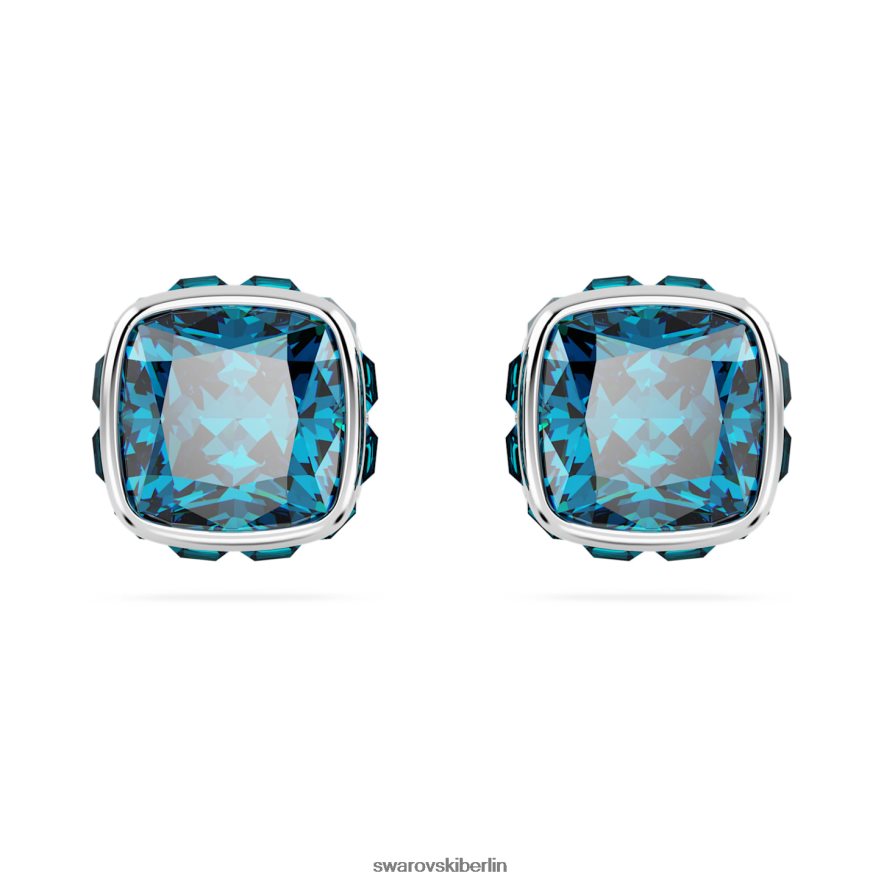 Swarovski Geburtsstein-Ohrstecker im quadratischen Schliff Dezember, blau, rhodiniert Schmuck HLT448736