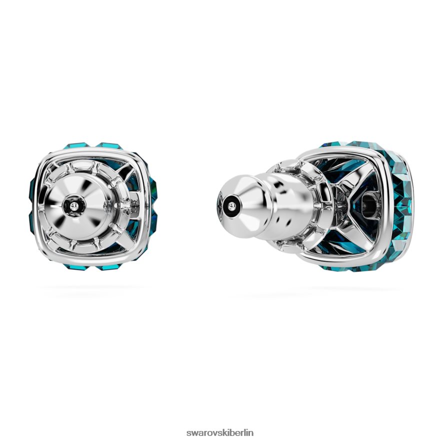 Swarovski Geburtsstein-Ohrstecker im quadratischen Schliff Dezember, blau, rhodiniert Schmuck HLT448736
