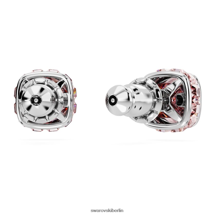 Swarovski Geburtsstein-Ohrstecker im quadratischen Schliff Juni, rosa, rhodiniert Schmuck HLT448733
