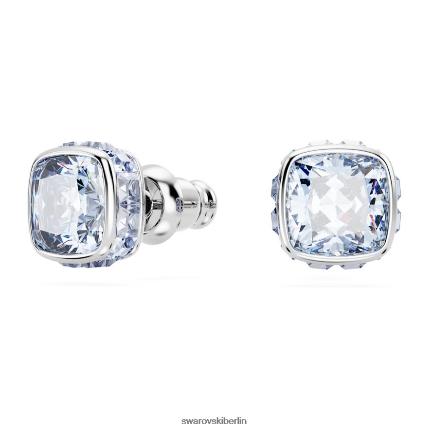 Swarovski Geburtsstein-Ohrstecker im quadratischen Schliff März, blau, rhodiniert Schmuck HLT448732