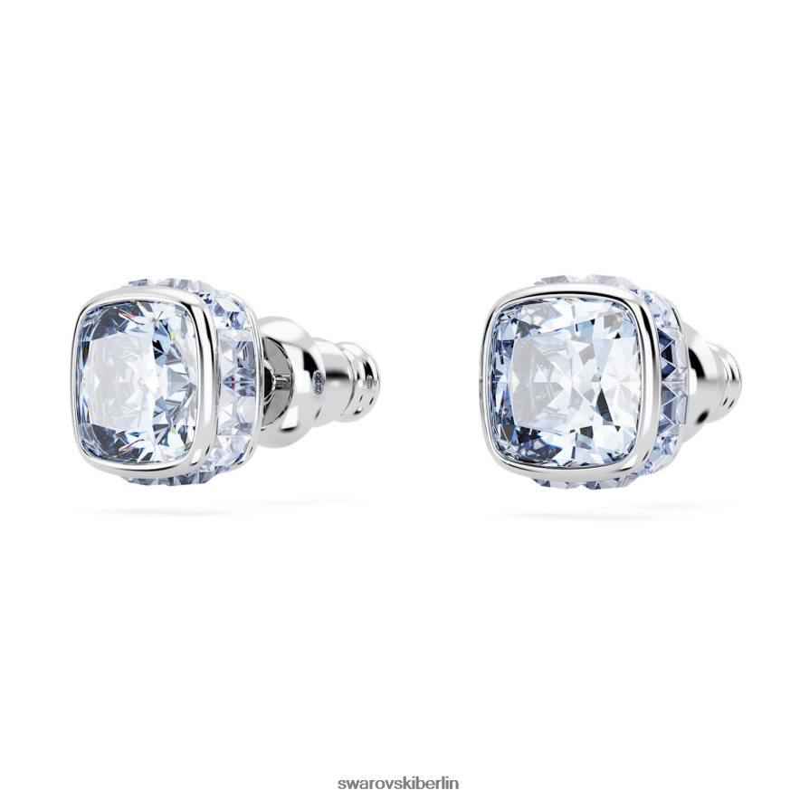 Swarovski Geburtsstein-Ohrstecker im quadratischen Schliff März, blau, rhodiniert Schmuck HLT448732