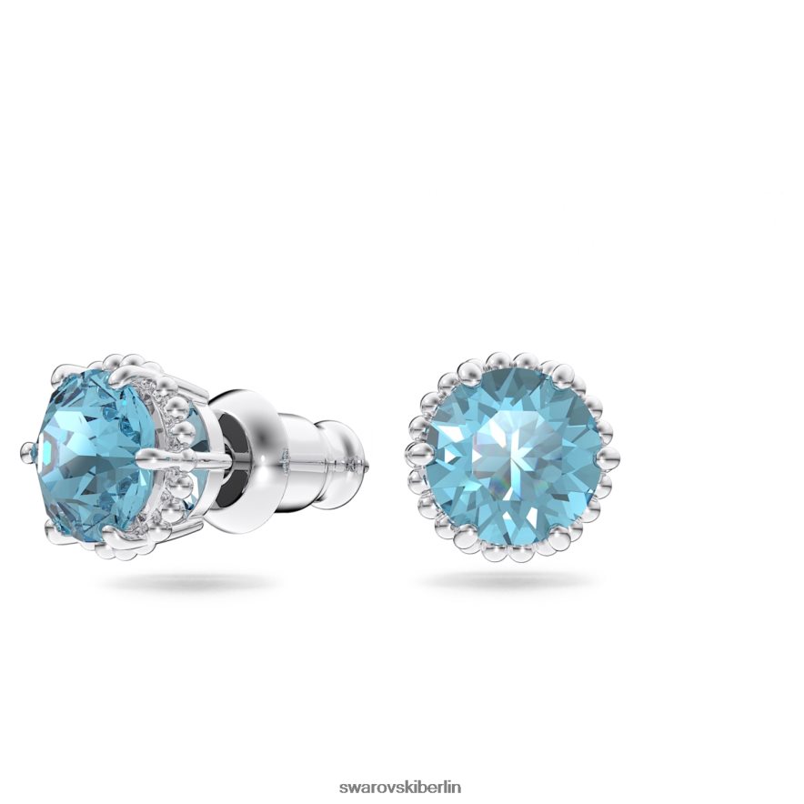 Swarovski Geburtsstein-Ohrstecker im quadratischen Schliff März, blau, rhodiniert Schmuck HLT448752