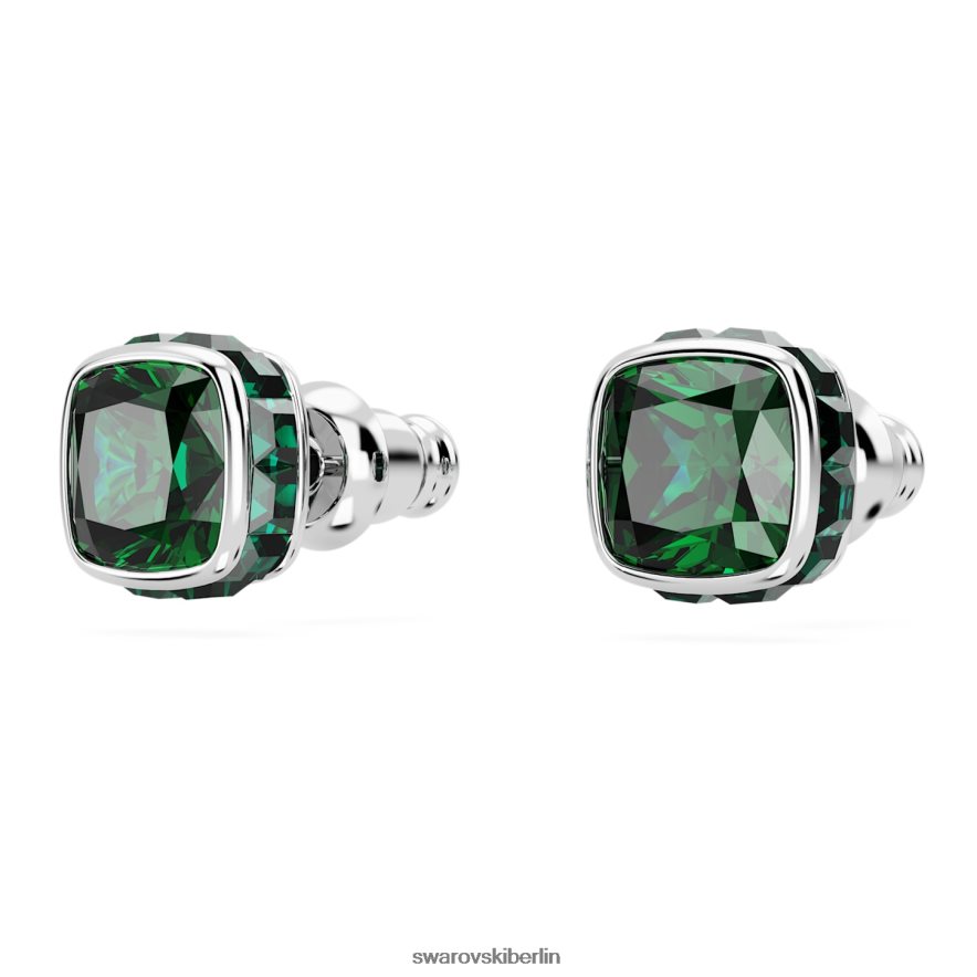 Swarovski Geburtsstein-Ohrstecker im quadratischen Schliff Mai, grün, rhodiniert Schmuck HLT448731