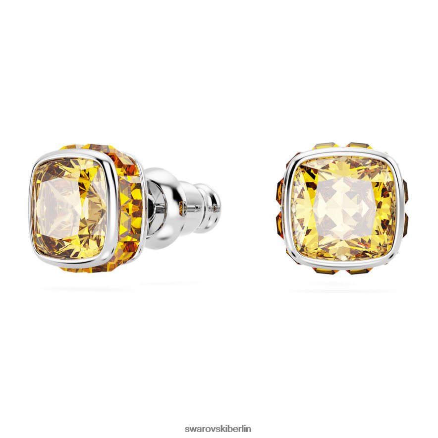 Swarovski Geburtsstein-Ohrstecker im quadratischen Schliff November, gelb, rhodiniert Schmuck HLT448730