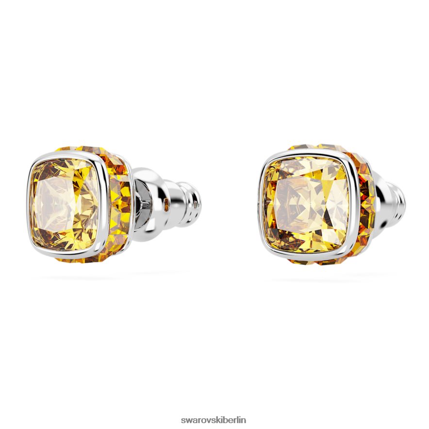 Swarovski Geburtsstein-Ohrstecker im quadratischen Schliff November, gelb, rhodiniert Schmuck HLT448730