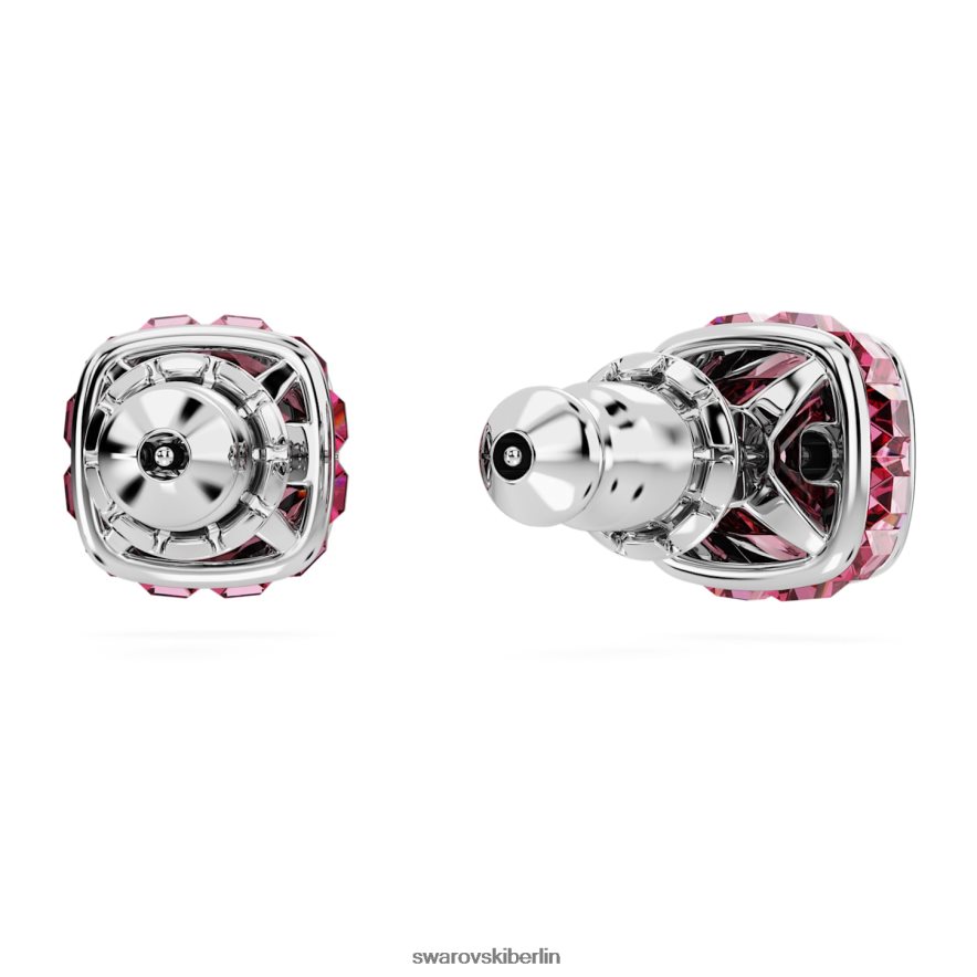 Swarovski Geburtsstein-Ohrstecker im quadratischen Schliff Oktober, rosa, rhodiniert Schmuck HLT448725