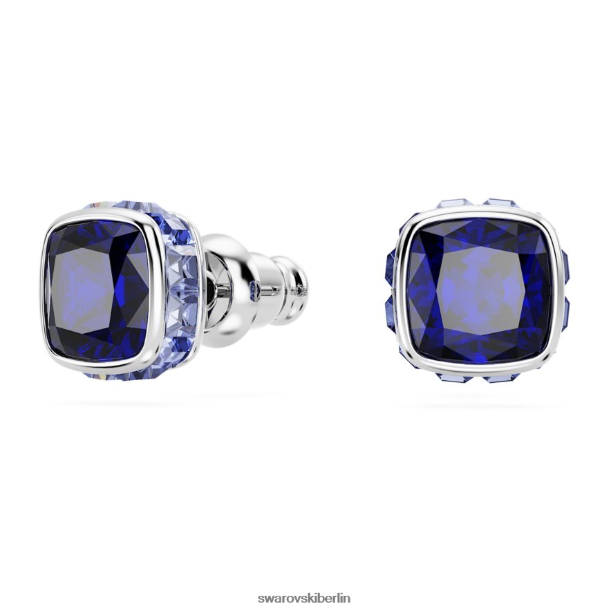 Swarovski Geburtsstein-Ohrstecker im quadratischen Schliff September, blau, rhodiniert Schmuck HLT448729
