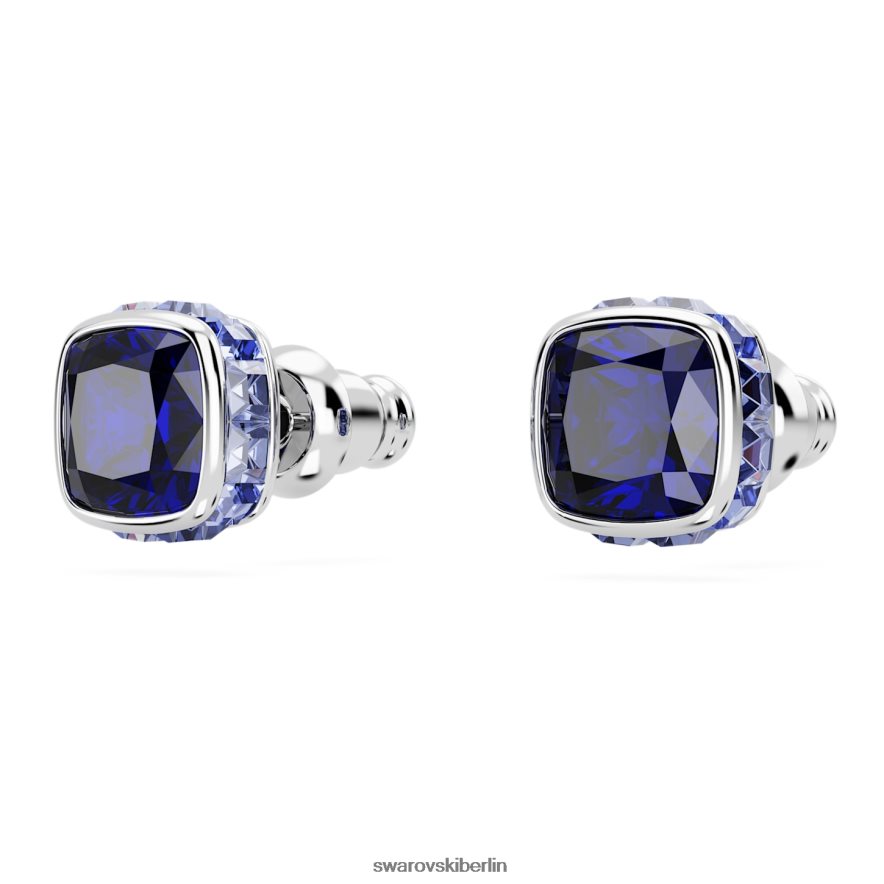 Swarovski Geburtsstein-Ohrstecker im quadratischen Schliff September, blau, rhodiniert Schmuck HLT448729