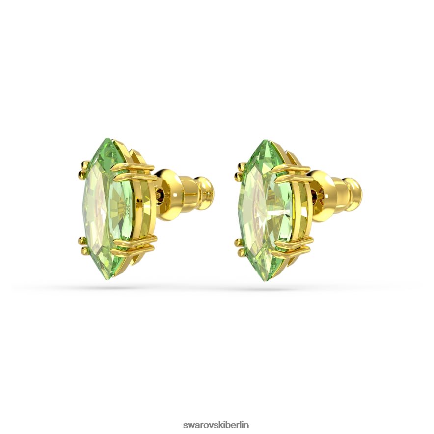 Swarovski Gema-Ohrstecker Drachenschliff, grün, vergoldet Schmuck HLT448750