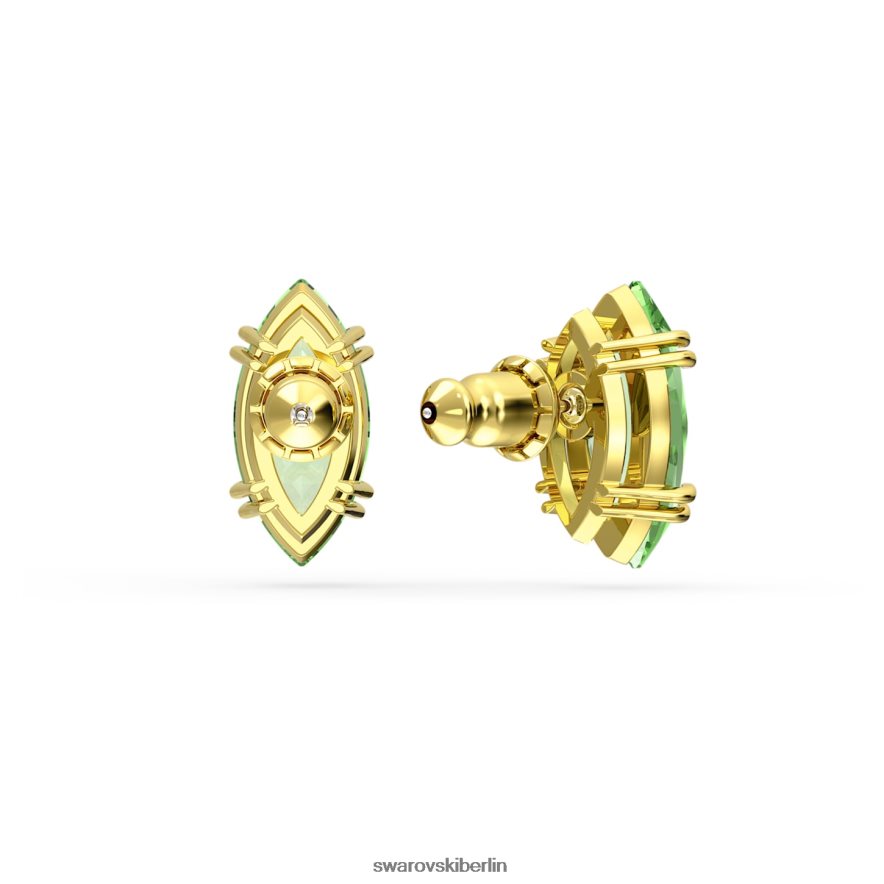 Swarovski Gema-Ohrstecker Drachenschliff, grün, vergoldet Schmuck HLT448750