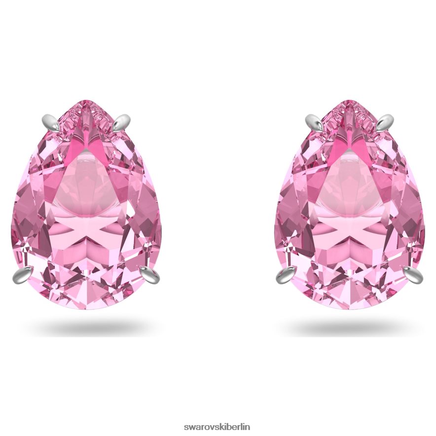 Swarovski Gema-Ohrstecker Tropfenschliff, rosa, rhodiniert Schmuck HLT448663