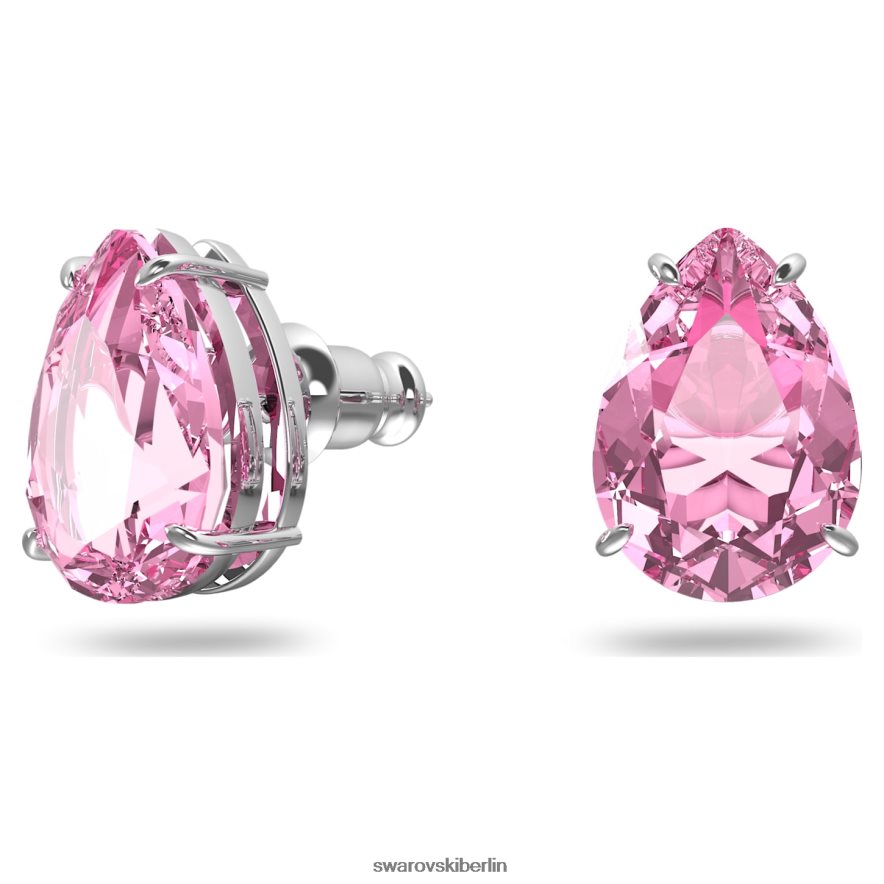 Swarovski Gema-Ohrstecker Tropfenschliff, rosa, rhodiniert Schmuck HLT448663