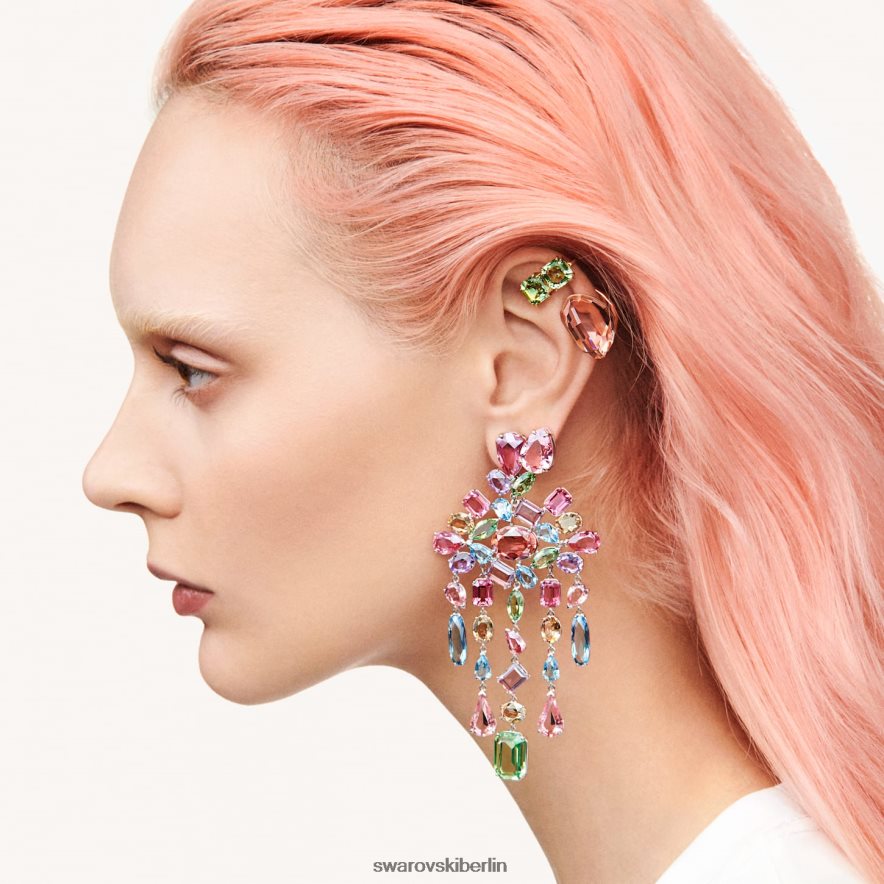 Swarovski Gema-Ohrstecker Tropfenschliff, rosa, rhodiniert Schmuck HLT448663