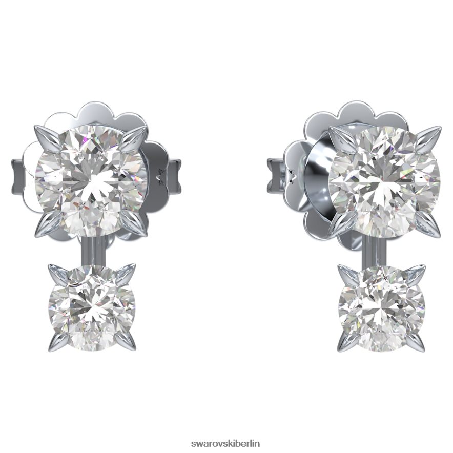 Swarovski Intime Ohrstecker 14 Karat Weißgold Schmuck HLT448653