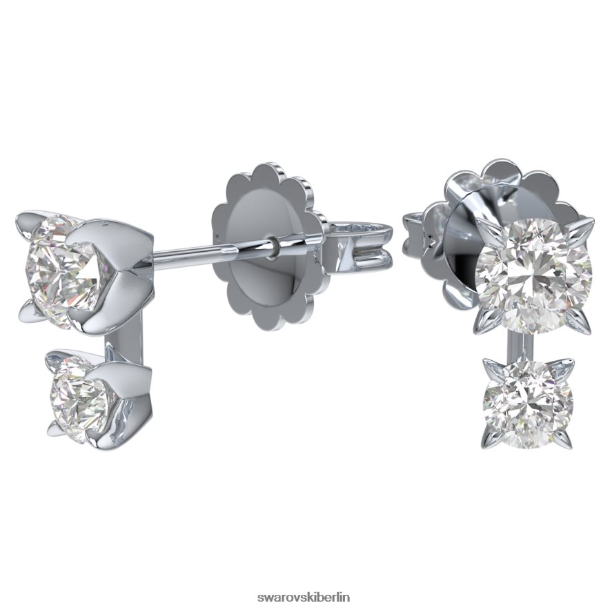 Swarovski Intime Ohrstecker 14 Karat Weißgold Schmuck HLT448653