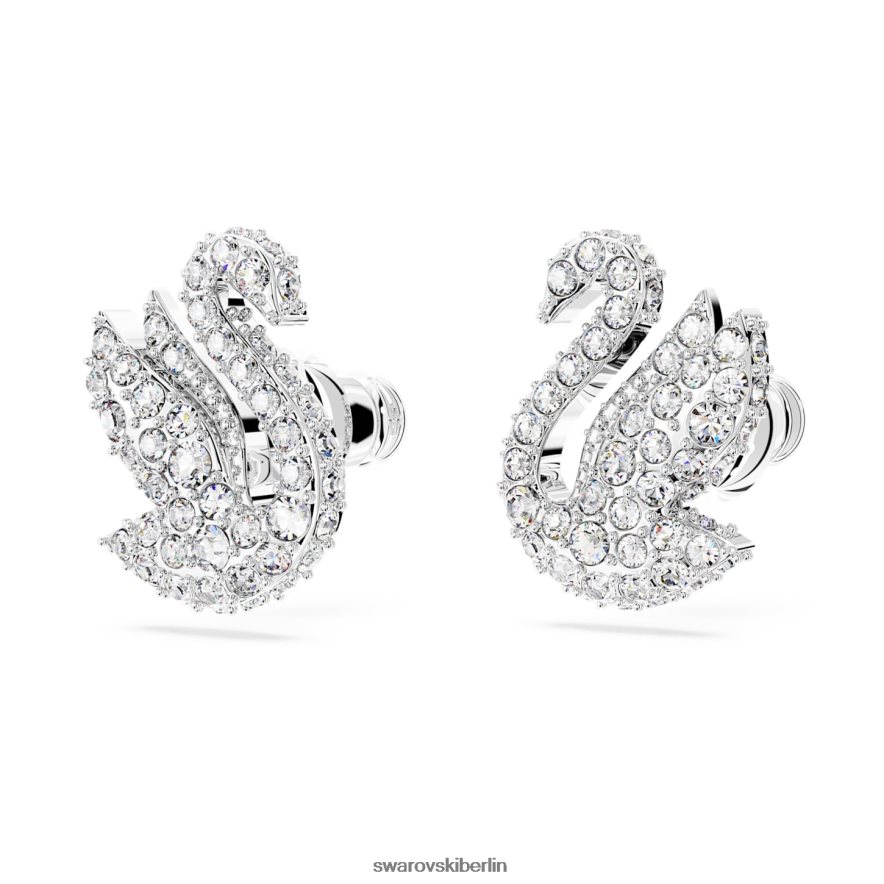 Swarovski Kultige Schwanen-Ohrstecker Schwan, weiß, rhodiniert Schmuck HLT448707