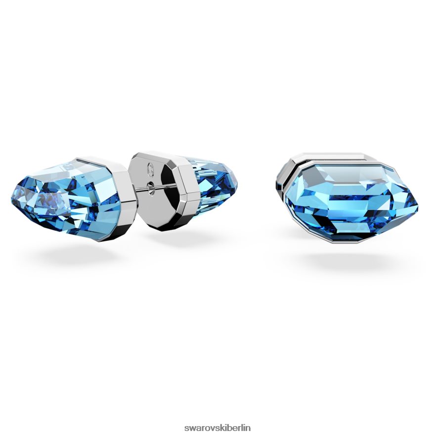Swarovski Leuchtende Ohrstecker blau, rhodiniert Schmuck HLT448713