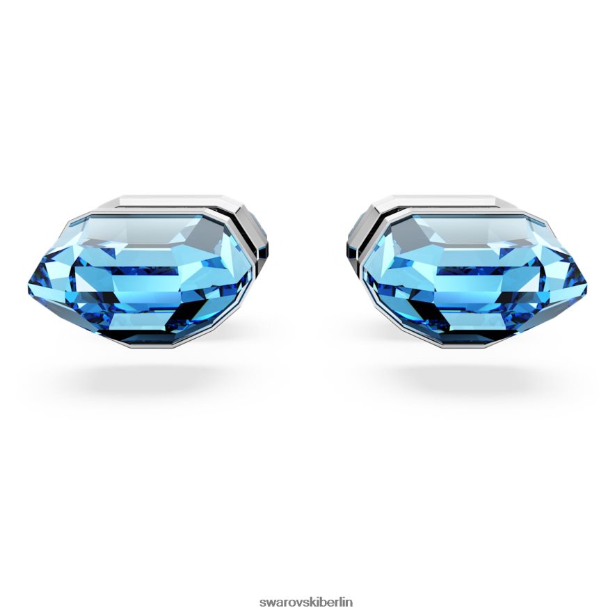 Swarovski Leuchtende Ohrstecker blau, rhodiniert Schmuck HLT448713