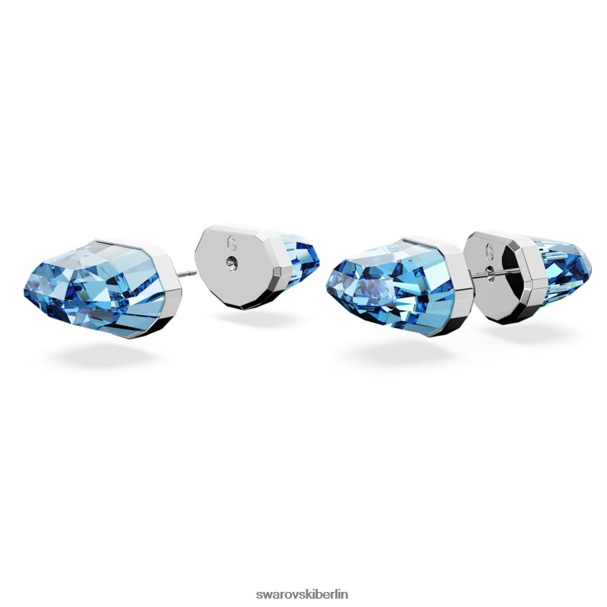 Swarovski Leuchtende Ohrstecker blau, rhodiniert Schmuck HLT448713